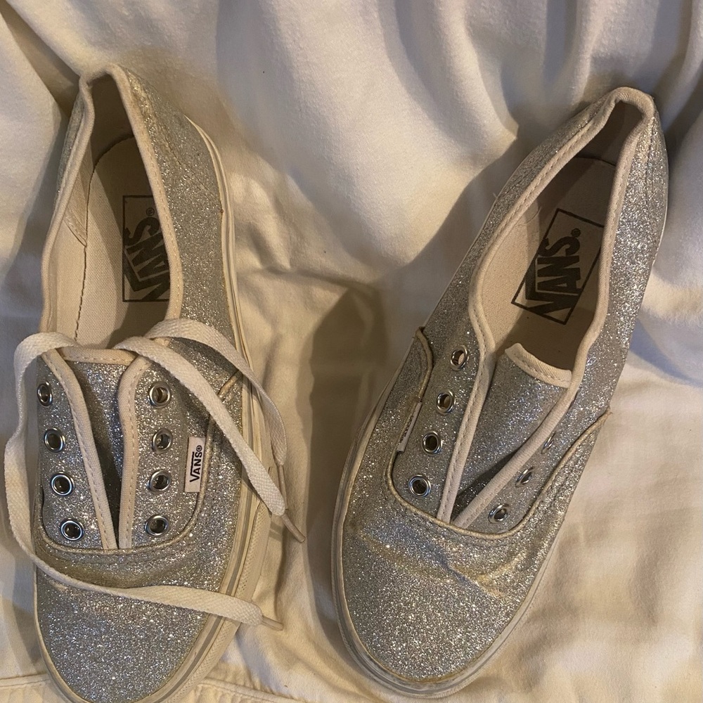 Vans Silver sparkle sneaker Sz7 women